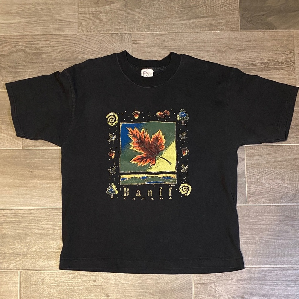 Banff Canada Black Graphic Tee from Black Sulphur Mountain Gondola
